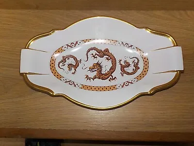 Buy Carlton Ware Dragon Design Handle 12  Long Serving Dish With Gilt Accent (GB2) • 16£