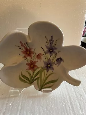Buy Vintage Radford Pottery Hand Painted Floral Leaf Art Trinket Dish Bowl • 14.90£