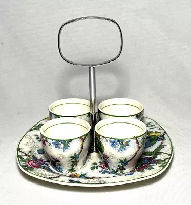 Buy MIDWINTER ~ Vintage 5-Pc Chintz CORDIAL-TEA CUP SET W/Holder (Lorna Doone) ~ UK • 38.69£