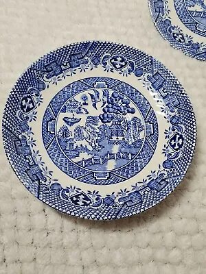 Buy Vintage Barratts Blue & White Willow Pattern Plate 14 Cm X 3 Cm Deep, One / List • 6.50£