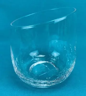 Buy Pier 1 Angled Rim Crackle Clear Glass Old Fashioned Tumblers  4  Tall • 17.07£