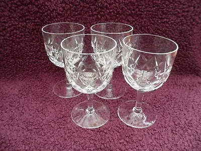 Buy Four Webb Corbett Crystal Cut Glass 4 1/4  Wine Glasses, Excellent Condition. • 19.99£