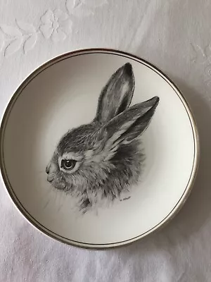 Buy Fenton China Company Rabbit Plate By (H Armpt ) 26.5 Cm • 10£