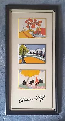 Buy Limited Edition Clarice Cliff Edition Numbered & Framed Tile Set By Wedgwood • 70£