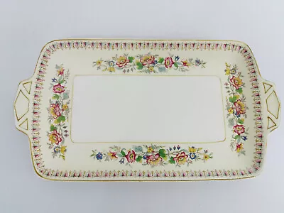 Buy Vintage John Maddock And Sons Vitreous Floral  Rectangle Sandwich Tray Platter  • 11.99£