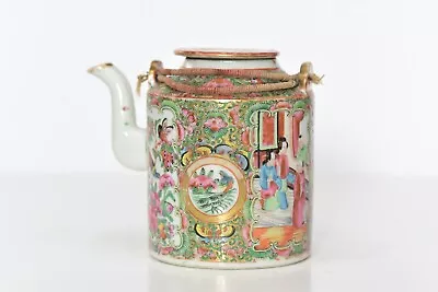 Buy 19th Century Chinese Canton Famille Rose Tea Pot • 67£