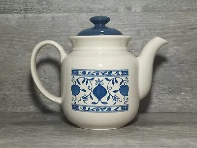 Buy Staffordshire Tableware Ceramic White And Blue Floral Large Teapot - 1.4ltr • 14.95£
