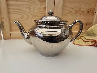 Buy Vintage Grays Pottery Hand Painted Silver Lustre Teapot • 14.99£