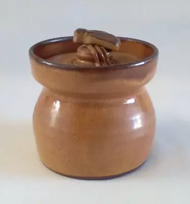 Buy Cumbria Pottery Sugar Bowl / Perserve Pot & Lid | Brown • 15£