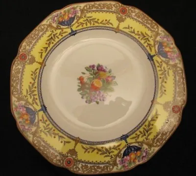 Buy  Crown Ducal Ware England  Plate Hand Painted Fruit Yellow Antique • 25£