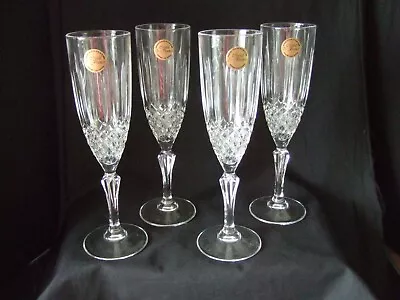 Buy 4 X Quality  Cristal De France  Nirvana Champagne Flutes Glasses Cava Prosecco • 14.99£