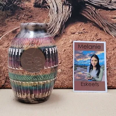 Buy Navajo Art Horse Hair  Pottery Handmade  Etched By 14 Year Old Melanie Eskeets • 56.29£