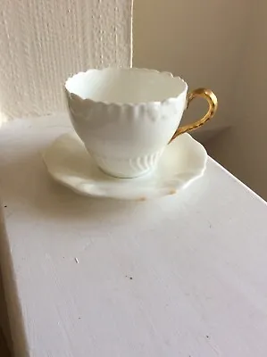 Buy Coalport Cup & Saucer White & Gold Bone China Rd 138878 AD1750 England • 25£