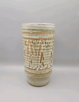 Buy Vintage Studio Pottery Vase Straight Pot 7  • 12£