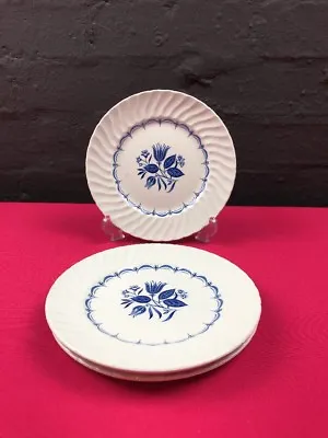 Buy 4 X Ridgway Ascot Blue Pattern Tea / Side Plates 17.5 Cm Wide • 14.99£
