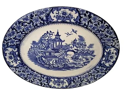 Buy Olde Alton Ware England Porcelain Blue And White Oval Dish 11.5  X 9.5   • 7.99£