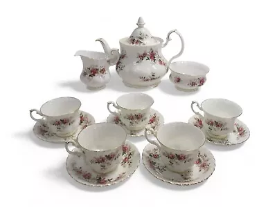 Buy Royal Albert Lavender Rose Bone China Teapot Milk Sugar Cups And Saucers • 55£