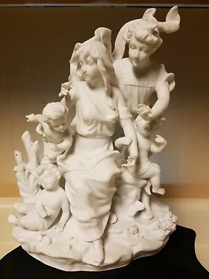 Buy 1800's English Parian Ware Figure Group, MINTON, COPELAND, STAFFORDSHIRE, Statue • 170.10£