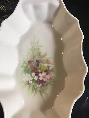 Buy Donegal Parian China Butter Dish Floral Decoration 6.1/4”by 4”by1 1/8” High • 12£
