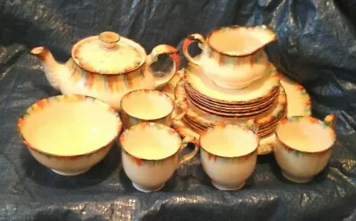 Buy Grindley Hand Painted Art Deco Chameleon Tea Set  20 Pieces, • 74£