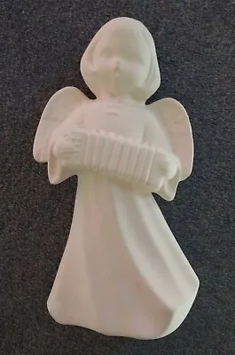 Buy Vintage Christmas Decoration Angel Free Standing White Pottery 18 Cm • 8.75£