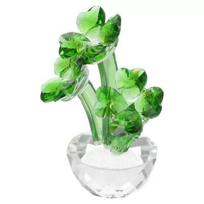 Buy Ornament Flower Embellishments Four Leaves Figurine Crystal • 14.49£