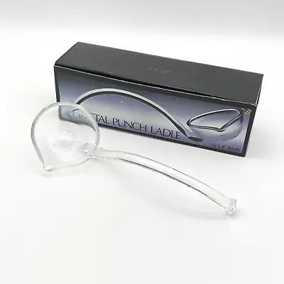 Buy Vintage L.E. Smith Crystal Glass Punch Bowl Ladle NO. 955 In Original Box 12” • 26.90£