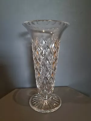 Buy 1950s Thomas Webb Crystal Trumpet Vase On Pedestal  • 13£