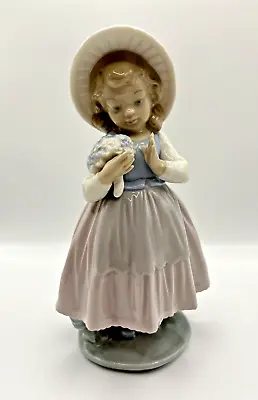 Buy Nao By Lladro Young Girl With Flowers Figurine, VGC • 12.95£