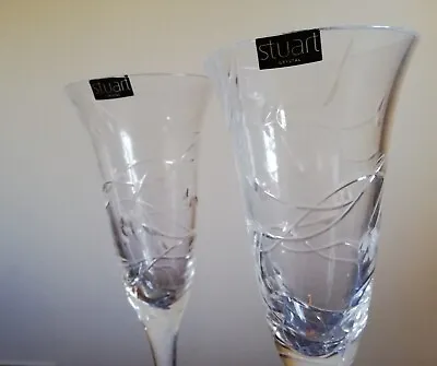 Buy Stuart Crystal Champagne Glasses, Set Of 2, Never Used • 25£