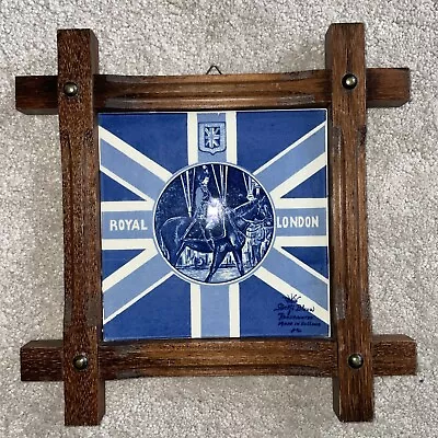 Buy Vintage Delft Blauw Framed Tile - Royal London. (boxa2) • 12£