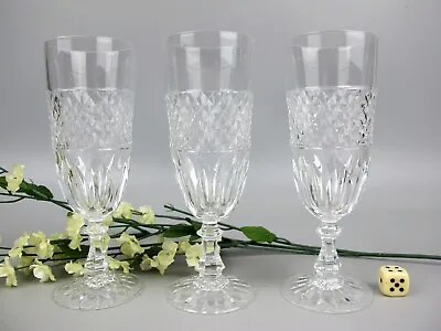 Buy 3 Champagne Flutes. Cut Crystal Glass. Top Quality. Vintage Set. 150ml / 16cm • 20.99£