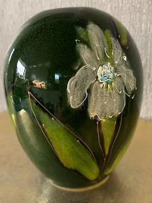 Buy Anits Harris Iris Design Vase Trial Piece Signed Handpainted 6.25  Tall Perfect • 45£