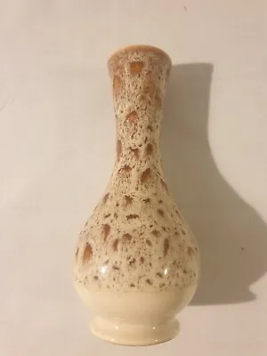 Buy Vintage Mid-Century Fosters Pottery Bud Vase Honeycomb Fat Lava Drip Glaze Style • 9.99£