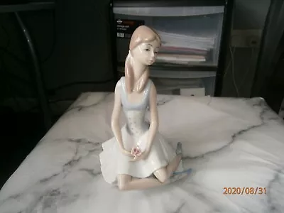 Buy Casades Spain Porcelain Figurine Lady Holding A Rose • 30£