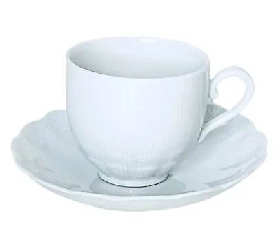 Buy Kaiser Germany ROMANTICA ALL WHITE Porcelain Ribbed Demitasse Cup Saucer CHOICE • 6.67£