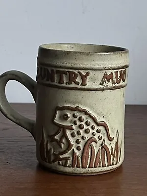 Buy Pressingoll Pottery Cornish Studio Pottery Mug Country Frog Mug In Relief B • 8.95£
