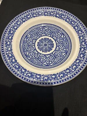Buy Very Old Cauldon England, 21 X3.3cms Blue&White Porcelain Plate/bowl • 5£