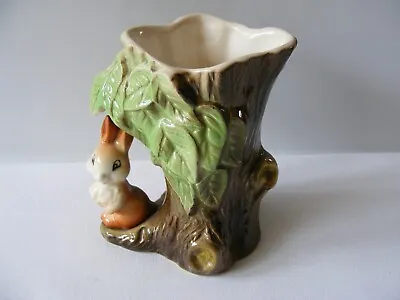 Buy Vintage Withernsea Eastgate Pottery Fauna Vase With Rabbit In Tree No. 55 • 3.99£