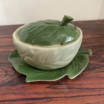 Buy Vintage 1950’s Carlton Ware Leaf Preserve Pot With Lid And Leaf Base • 8£