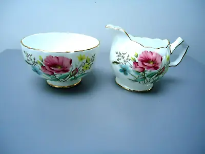 Buy Vintage Aynsley Fine Bone China Sugar And Cream -floral Pattern • 5£