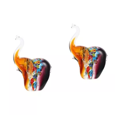 Buy Set Of 2 Good Lucks Showpiece Sculpture Elephant Ornaments Decorate • 54.18£