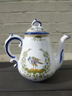 Buy Hand-painted French Faience  Earthenware Coffee Tea Pot D’Art Angoulême Vintage • 14.99£