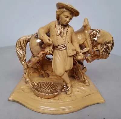 Buy Eichwald Pottery Pipe/Cigar Gold Yellow Ceramic Stand Tobacco Ornament Horse • 9.99£