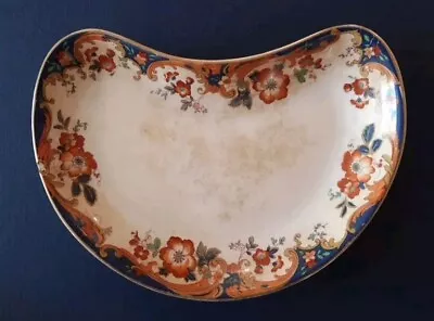 Buy Antique Booths Silicon China Flower Pattern Kidney Dish With Gold Edging • 15£