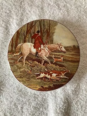 Buy Antique Prattware Pot Lid MASTER OF THE HOUNDS Fox Hunting • 22.50£