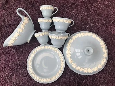 Buy Wedgwood Queensware Lavender Blue & White Imperfect Lot Bundle • 25£