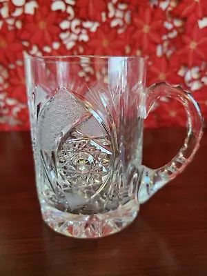 Buy Vintage Bohemia Hand Cut Crystal  Glass/ Tankard From Bavaria • 35.55£