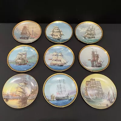 Buy Vintage Franklin Mint The Great Ships Plates Maritime Tall Ships Collection Of 9 • 45£