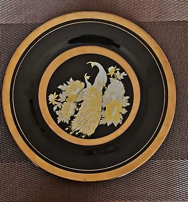 Buy The Art Of Chokin 24k Gold Edge Plate, Peacock Birds Made In Japan • 9.99£